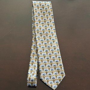 ERMENEGILDO ZEGNA Necktie Geometric Tie - Made in ITALY - 100% Silk